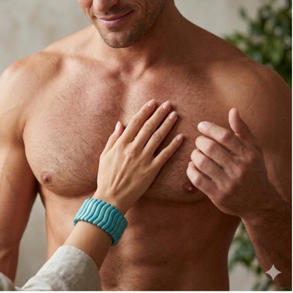 Dyed Howlite Turquoise Bracelet Chunky Stretch Boho Southwest Statement